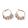(Jewelry Parties Factory Sale)Pearl Beads Hoop Earrings EJEW-L218-11G-1