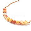 Round Natural White Jade Braided Bead Bracelet BJEW-JB07969-5