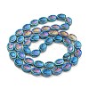 Electroplate Glass Beads Strands X-EGLA-G037-13A-HR01-2