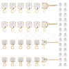 BENECREAT 80Pcs Brass Stud Earring Findings KK-BC0009-38-1