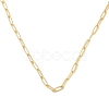 Rack Plating Brass Paperclip Chain Necklaces NJEW-Q348-01G-1