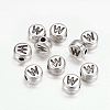 Alloy Letter Beads PALLOY-G190-AS-W-1