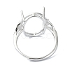 Adjustable 925 Sterling Silver Ring Components STER-K179-24P-3