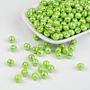 Faceted Colorful Eco-Friendly Poly Styrene Acrylic Round Beads SACR-K001-6mm-46-2