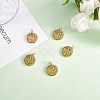 5Pcs Brass Micro Pave Colorful Cubic Zirconia Pendants ZIRC-SZ0003-25-3