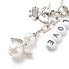 Valentine's Day Letter Bead Love and Star with Word Just For You Keychains KEYC-JKC00377-3