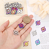 CHGCRAFT 32Pcs 2 Colors 201 Stainless Steel Connector Charms FIND-CA0007-68-3
