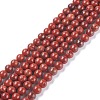 Natural Red Jasper Beads Strands G-E375-6mm-03-4