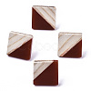 Opaque Resin & Wood Stud Earrings EJEW-N017-005A-B03-1