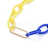 Personalized Two Tone ABS Plastic Cable Chain Necklaces NJEW-JN02825-05-3