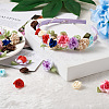 PandaHall Jewelry 10 Style Polyester Imitation Flower Ornamenrt Accessories DIY-PJ0001-33-7