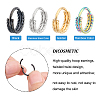 DICOSMETIC 8Pcs 4 Colors Twisted Ring Hoop Earrings for Girl Women STAS-DC0008-52-5