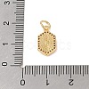 Brass Micro Pave Clear Cubic Zirconia Pendants KK-E111-31H-G-3