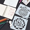 16Pcs 16 Styles PET Plastic Hollow Out Drawing Painting Stencils Templates DIY-WH0409-26-4