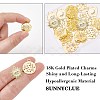 SUNNYCLUE 18Pcs 6 Style Brass Micro Pave Clear Cubic Zirconia Pendants & Alloy Rhinestone Pendants KK-SC0002-80-3