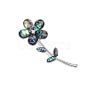 Abalone Shell Flower of Life Brooch PW-WG0AE00-01-3