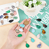 SUNNYCLUE 30Pcs 15 Colors Gemstone Pendants G-SC0001-41-3