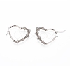 Long-Lasting Plated 304 Stainless Steel Wire Wrapped Hoop Earrings EJEW-D250-01A-P-2