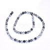 Natural Black Rutilated Quartz Beads Strands G-F603-06-6mm-2