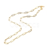 304 Stainless Steel Paperclip Chains Necklace NJEW-JN03593-01-3