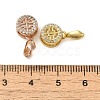 Rack Plating Brass Micro Pave Clear Cubic Zirconia Ice Pick Pinch Bails KK-K340-14-3