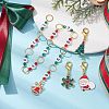 4Pcs Christmas Theme Knitting Row Counter Chains & Locking Stitch Markers Kits HJEW-JM01629-2