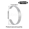 GOMAKERER 10Pcs 304 Stainless Steel Open Cuff Bangles BJEW-GO0001-02A-2