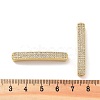 Rack Plating Brass Micro Pave Clear Cubic Zirconia Beads KK-C063-21G-3