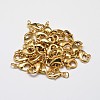 Rack Plating and Vacuum Plating Brass Lobster Claw Clasps for Jewelry Necklace Bracelet Making KK-I599-15mm-G-RS-2