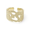 Rack Plating Brass Open Cuff Ring RJEW-K257-50G-2