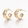 Brass Half Hoop Earrings KK-R117-038-NF-4