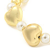 Rack Plating Brass & ABS Imitation Pearl Beaded Stretch Bracelets BJEW-P322-16G-2