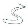 Ion Plating(IP) 304 Stainless Steel Round Snake Chain Necklace for Men Women NJEW-K245-016D-1