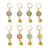 Daisy Alloy Enamel Pendants Decoraiton HJEW-JM01047-1