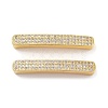 Rack Plating Brass Micro Pave Clear Cubic Zirconia Beads KK-C063-21G-1