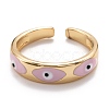 Brass Enamel Cuff Rings RJEW-I077-18G-3