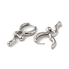 Rack Plating Brass Melting Drop Hoop Earrings for Women EJEW-Z019-19P-2