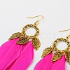 Enthusiastic Feathered Earrings X-EJEW-PJE664-1-3