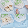 WADORN 10Pcs 2 Sizes Non-Woven Fabric Shoes Storage Drawstring  Bags ABAG-WR0001-01A-4