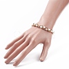 Natural Pearl & Glass Braided Beaded Bracelet BJEW-JB08091-02-3