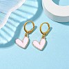 Heart Alloy Enamel Dangle Earrings EJEW-JE05821-2