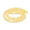 Natural Yellow Jade Beads Strands G-G829-04-8mm-2