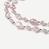 Natural Pearl Beaded Necklaces NJEW-L169-02E-2