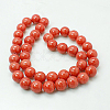 Natural Mashan Jade Round Beads Strands G-D263-6mm-XS03-2