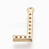 Brass Letter Pendants KK-P150-03G-L-2