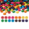 240Pcs 8 Color Craftdady Dyed Natural Maple Wood Beads WOOD-CD0001-06B-LF-17