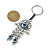 Alloy with Resin Evil Eye Charms Keychains KEYC-JKC00619-01-3