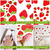 PVC Waterproof Strawberry Self Adhesive Stickers DIY-WH0502-31-6
