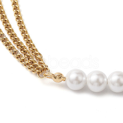 304 Stainless Steel Curb Chain Necklaces NJEW-JN04923-1