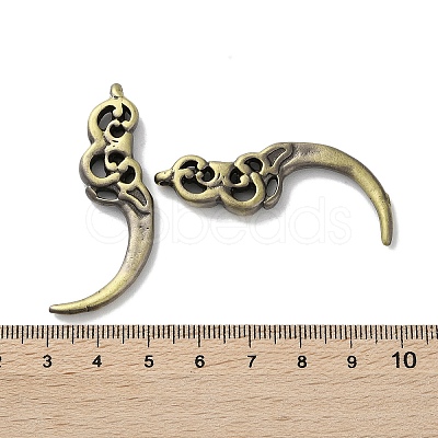 Tibetan Style Brass Pendants KK-M284-18AB-1